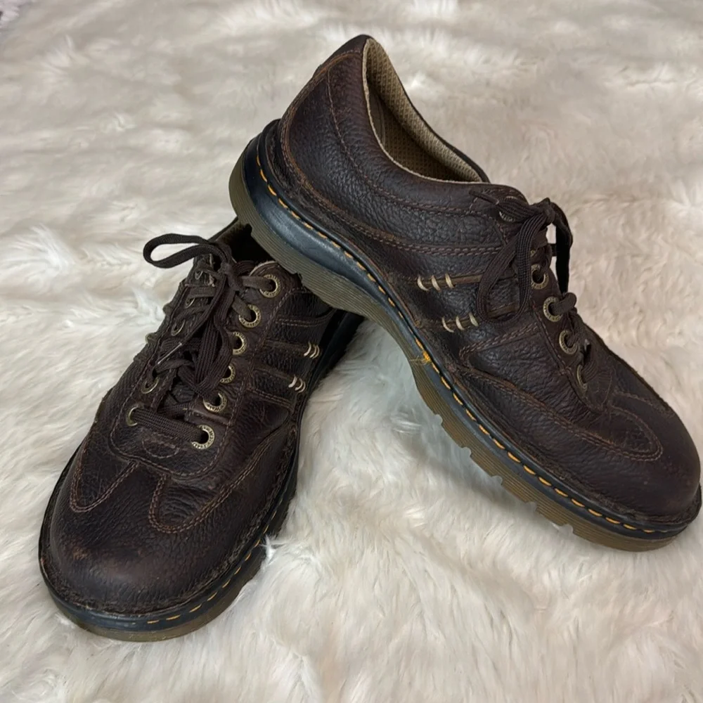 Dr. Martens Dawes Oxford Shoes Lace Up Leather Brown Men Size 9
